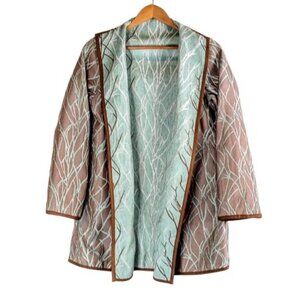 Winding River Nature Blue Birch Brown Swing Coat